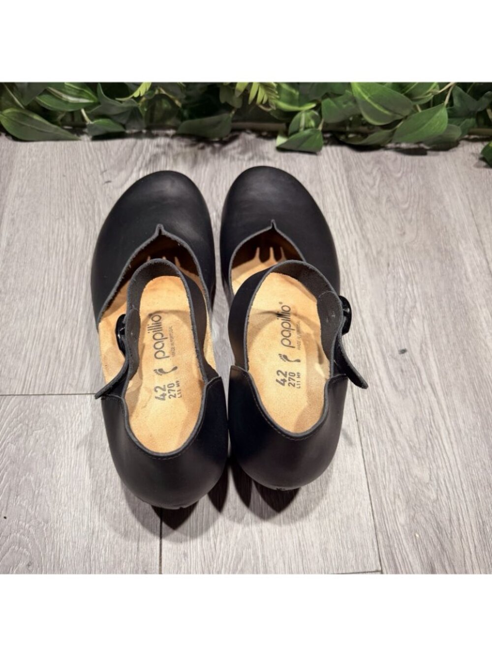 Birkenstock Papillio Mary Jane Women’s Size 42 Black Wedge Ankle Strap Sandal - Picture 7 of 11